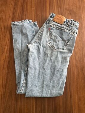 Levi's Light Blue High-Rise Straight Jeans